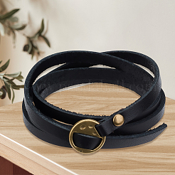 2 Stück Wickelarmbänder aus Rindsleder&nbsp;BJEW-GF0001-35B