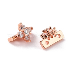 Umweltfreundliche Messing-Mikropavé-Zirkonia-Mehrstrangglieder&nbsp;ZIRC-C027-16RG-RS