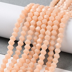 Opaque couleur unie imitation jade perles de verre brins&nbsp;GLAA-F029-P4mm-06