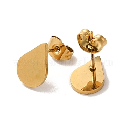 Orecchini a bottone in acciaio inossidabile 304 con placcatura sotto vuoto pvd&nbsp;EJEW-Z040-21G