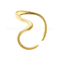 925 anelli polsino onda in argento sterling&nbsp;RJEW-D300-02G