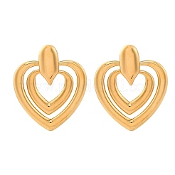 Pendientes de botón de acero inoxidable 304&nbsp;EJEW-Z098-10G