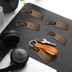 Porte-clés en bois de noyer&nbsp;KEYC-WH0044-001