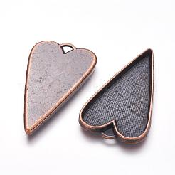 De aleación de estilo tibetano cabochon bases grande colgante&nbsp;RLF11251Y-NF