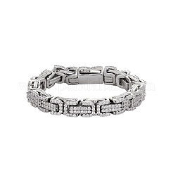 Braccialetti bizantini in ottone micro pavé con zirconi cubici trasparenti per donna&nbsp;FS-WG63F55-02