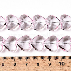 Brins de perles de verre transparentes&nbsp;X1-GLAA-T023-13F