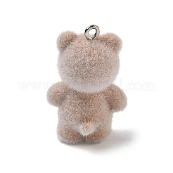 Pendentifs en résine opaque floqués&nbsp;RE-CBAFA24-07