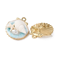 Pendentifs en émail en alliage doré&nbsp;ENAM-B028-06KCG