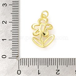 Porte micro ouvrent pendentifs zircone cubique en laiton de placage&nbsp;KK-S396-41G