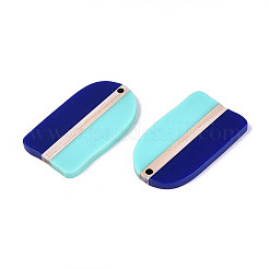 Pendentifs en résine opaque et bois&nbsp;RESI-T057-65A