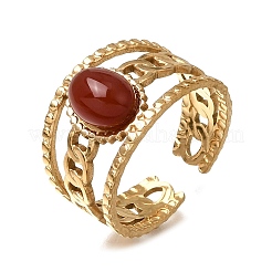 Anillos abiertos para puños de acero inoxidable 304&nbsp;RJEW-F213-03G