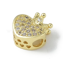 Placage de crémaillère en laiton micro pavé de perles de zircone cubique claires&nbsp;KK-A220-09G