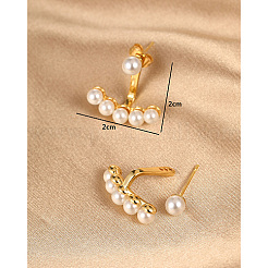 Aretes de aleación chapados en oro real de 18k&nbsp;EE2751-2