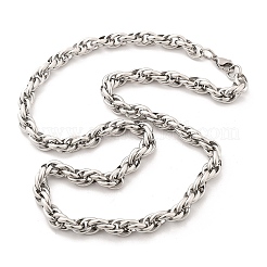 304 Edelstahl-Seilkettenhalsketten für Damen und Herren&nbsp;NJEW-A033-04A-P