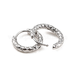Pendientes de aro ranurados de acero inoxidable 304 que no se deslustran&nbsp;EJEW-M218-01A-P