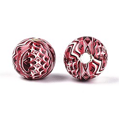 Cuentas de madera de schima impresas de estilo bohemio&nbsp;LS-WOOD-T032-31D