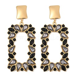 Orecchini pendenti in vetro in acciaio inossidabile 304&nbsp;EJEW-M095-13G-02