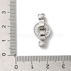 Runder Ring aus Messing mit Mikropflaster und Zirkonia&nbsp;KK-F873-21P-02B