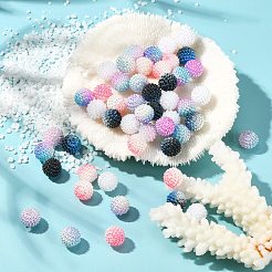 50pcs 5 Farben nachgemachte Perlenacrylperlen&nbsp;OACR-FS0001-04