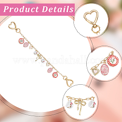Cadena decorativa para bolso con clip de papel&nbsp;HJEW-SC0003-33