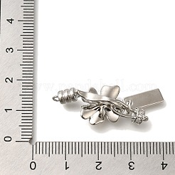 Messing Micro Pave klare Zirkonia Falte über Verschlüsse&nbsp;KK-K389-019P