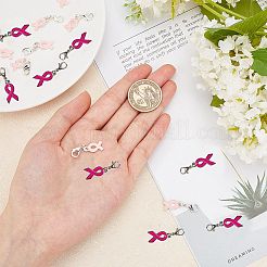 Colgantes de aleación esmaltados con lazo rosa de octubre para concienciar sobre el cáncer de mama&nbsp;ENAM-SC0001-69