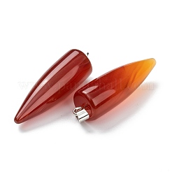 Natürliche rote Achat spitze Anhänger&nbsp;G-D040-01P-B02