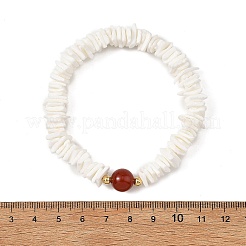 Ohrringe und Armbänder aus quadratischen Heishi-Perlen aus natürlichen Muscheln&nbsp;SJEW-JS01388