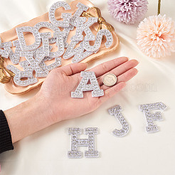 Patchs de strass en résine alphabet&nbsp;DIY-TAC0005-45A