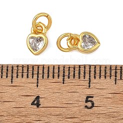 Valentinstag Messing Micro Pave klare Zirkonia Charms&nbsp;KK-F941-18G
