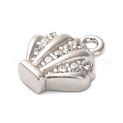 925 Sterling Silber Micro Pave klare Zirkonia Muschelförmige Anhänger&nbsp;STER-U009-09P-01
