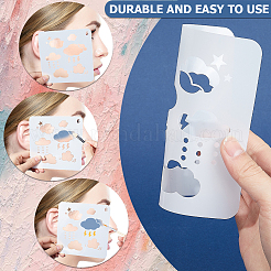Modelli di stencil per pittura e disegno del viso in plastica per animali domestici&nbsp;DIY-WH0304-914B