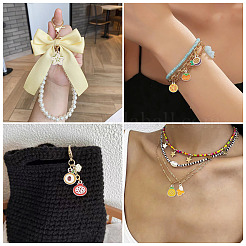 120 Stück 30 Stile Obstlegierung Emaille Charms&nbsp;ENAM-TA0003-42