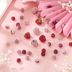 60 pz di perline di argilla polimerica con strass fatte a mano&nbsp;CLAY-BT0001-11
