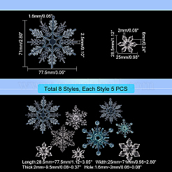 Kit de fabrication de bijoux de Noël à faire soi-même avec flocons de neige&nbsp;DIY-GA0005-28