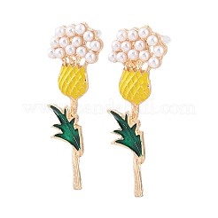 Pendientes de aleación de esmalte para mujer.&nbsp;AL-CBA6127-03G