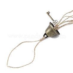Colgante de campana de bruja de Halloween de aleación y hierro de estilo tibetano&nbsp;HJEW-JM04494