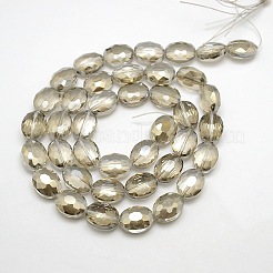 Placchi sfaccettato perle ovali cristallo fili&nbsp;EGLA-F058B-05