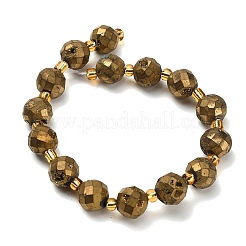 Galvanisierte natürliche Druzy Geode Kristallperlen Stränge&nbsp;G-F833-P01-10mm-04