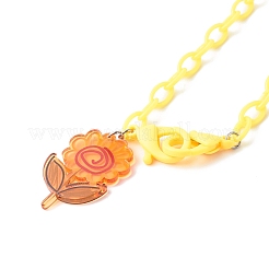 Colliers pendentifs acryliques transparents&nbsp;NJEW-JN03521-01
