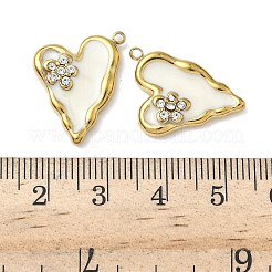 304 Edelstahl mit Kristall-Strass-Emaille-Anhängern&nbsp;STAS-G362-03G