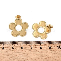 Pendientes de flor de acero inoxidable 304&nbsp;EJEW-F398-02G