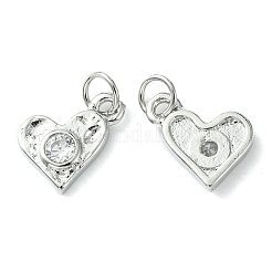 Porte micro ouvrent pendentifs zircone cubique en laiton de placage&nbsp;KK-K332-08P