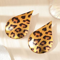 Ohrstecker aus Legierung mit Leopardenmuster&nbsp;LS-EJEW-K304-01E-G
