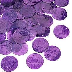 50 pz. Ciondoli per connettori in conchiglia naturale tinta&nbsp;SHEL-TA0001-18D