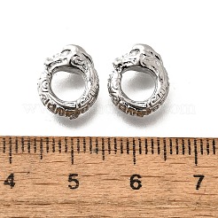 Messing Mikro ebnen Zirkonia European Beads&nbsp;KK-M318-08P