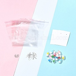 DIY-Set zur Herstellung von durchsichtigen Pillenkapseln aus Kunststoff und baumelnden Ohrringen aus Messing&nbsp;DIY-FS0007-13