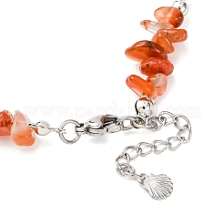 Armbänder und Halsketten-Sets aus natürlichen Achat-Chip-Perlen&nbsp;SJEW-JS01357-03