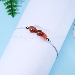 Bracelets tressés en perles de cornaline naturelle pour hommes et femmes&nbsp;WGC996D-07