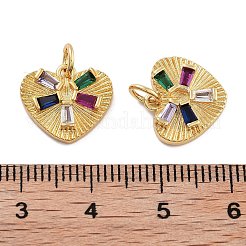 Micro Pave Bijoux de zircone cubique en laiton de placage en râtelier&nbsp;KK-Z071-42G
